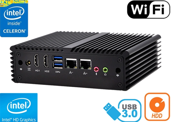 Computer Industrial Fanless MiniPC mBOX Nuc Q410S v.5