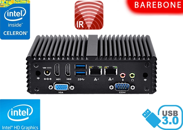 Computer Industrial Fanless MiniPC mBOX Nuc Q150P v.Barebone