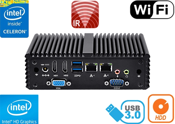 Computer Industrial Fanless MiniPC mBOX Nuc Q150P v.4