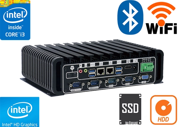 Computer Industrial Fanless MiniPC IBOX-601i3U v.3