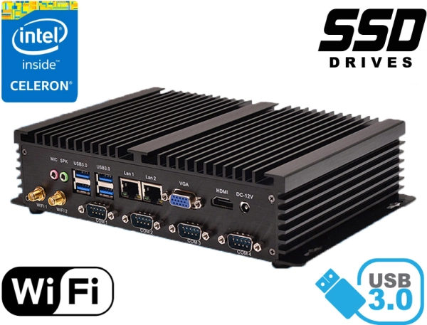 3 YEARS WARRANTY Industrial Computer Fanless MiniPC HyBOX 04PMF-1037u v.2