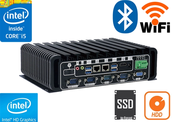 Przemysłowy Komputer Fanless MiniPC IBOX-620i5U v.3