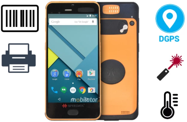 Rugged waterproof industrial data collector Speedata KT55 + 2D Scanner + DGPS + Laser distance meter + temperature sensor + Printer