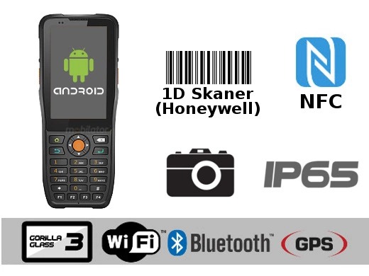 Rugged Waterproof Industrial Data Collector MobiPad MP-HTK38n v.3