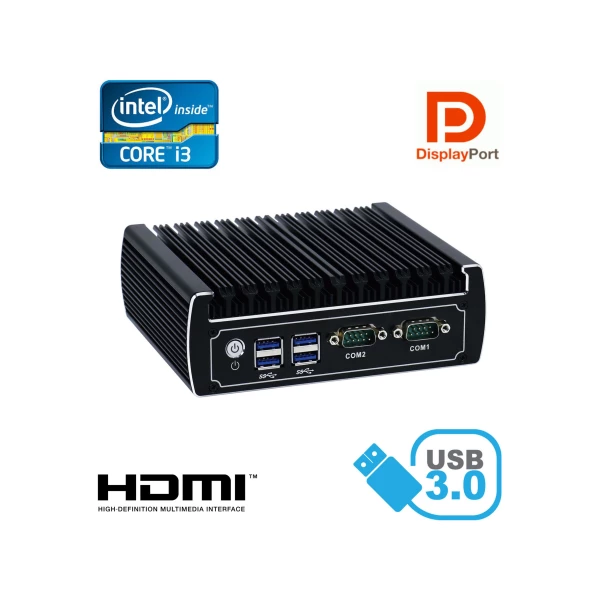 Wytrzymały mini Komputer Przemysłowy Bezwentylatorowy MiniPC IBOX-NM31C i3 Barebone 