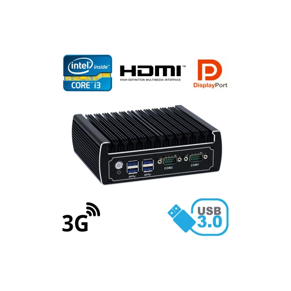 Wytrzymały mini Komputer Przemysłowy Bezwentylatorowy MiniPC IBOX-NM31C i3 v.5