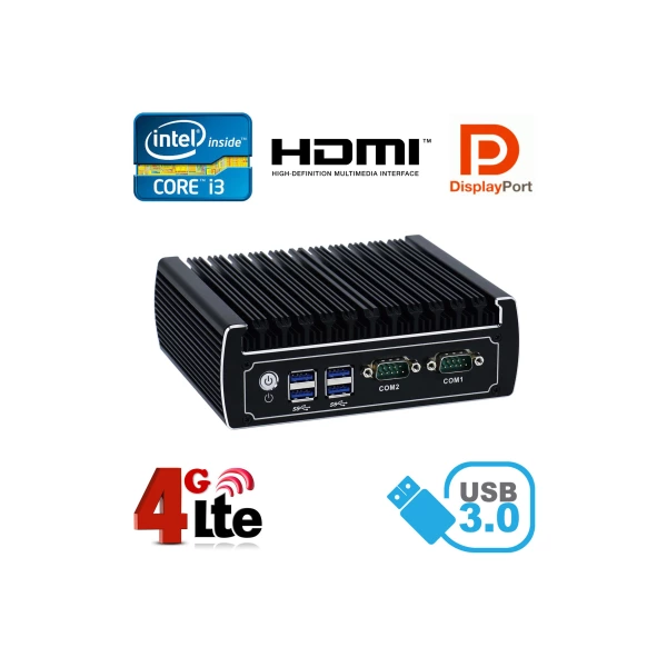 Wytrzymały mini Komputer Przemysłowy Bezwentylatorowy MiniPC IBOX-NM31C i3 v.6