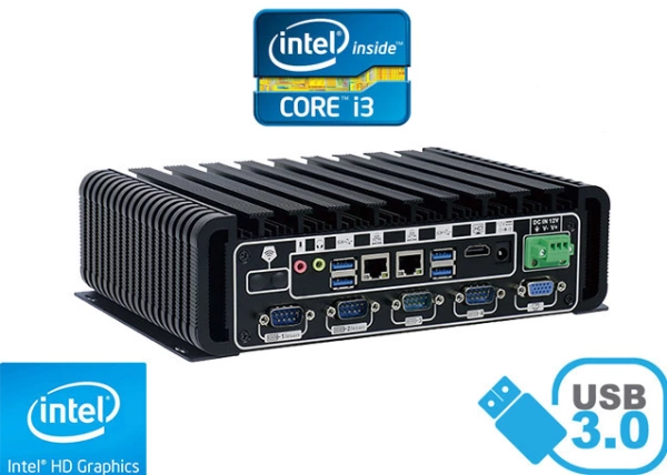 Wytrzymały mini Komputer Przemysłowy Bezwentylatorowy MiniPC IBOX-60011 i3 Barebone 