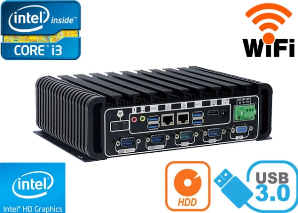 Wytrzymały mini Komputer Przemysłowy Bezwentylatorowy MiniPC IBOX-60011 i3 v.3