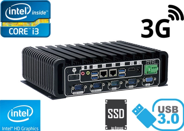 Wytrzymały mini Komputer Przemysłowy Bezwentylatorowy MiniPC IBOX-60011 i3 v.5