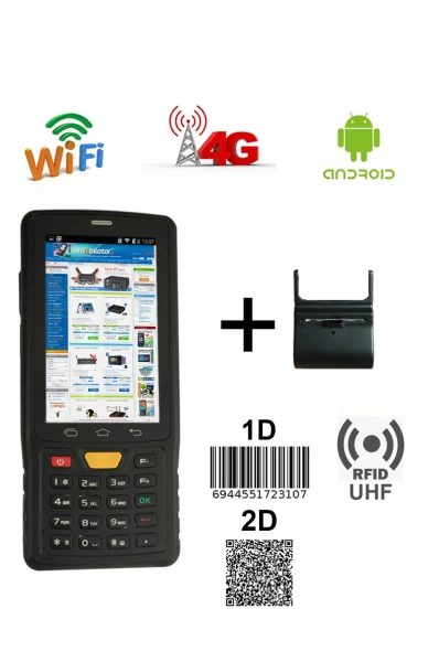 Przemysłowy kolektor Senter ST908W-2D Honeywell N6603 + RFID UHF + Drukarka 