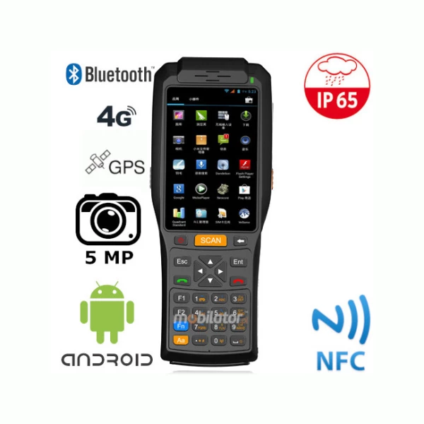 Strengthened Industrial Data Collector with built-in thermal printer - MobiPad Z3506CK NFC RFID v.1