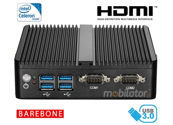 Computer Industry Fanless MiniPC yBOX - GX30 (2 LAN) - J1900 Barebone