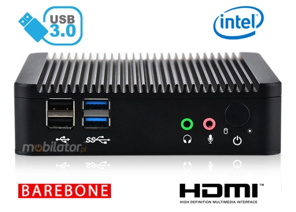 Computer Industry Fanless MiniPC  MiniPC yBOX - X29 (2 LAN) - J1900 Barebone
