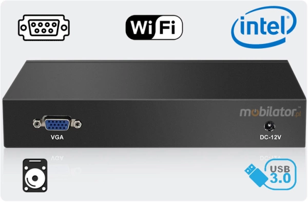 Wzmocniony Bezwentylatorowy Mini Komputer Przemysłowy z 6-cioma kartami sieciowymi LAN - MiniPC yBOX - X33 (6 LAN) - 1007U v.5