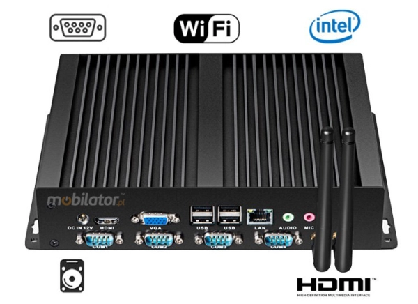 Computer Industry Fanless MiniPC  yBOX - X26G (4COM) - 1007U v.3
