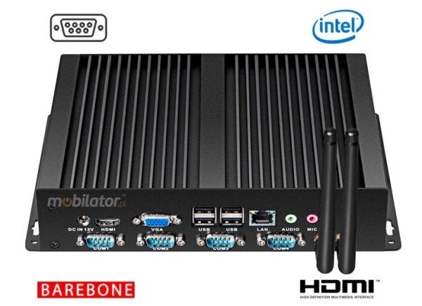 Computer Industry Fanless MiniPC  yBOX - X26G (4COM) - J1900 Barebone