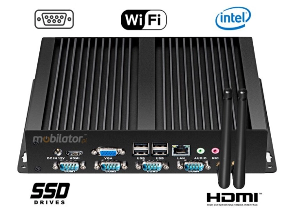 Computer Industry Fanless MiniPC  yBOX - X26G (4COM) - J1900 v.2