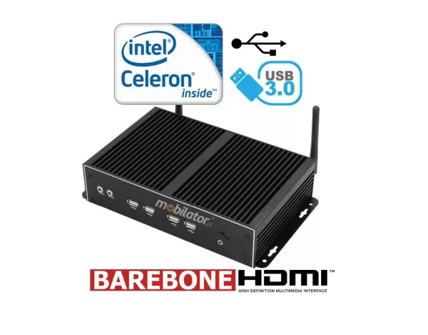 Industrial mini computer with passive cooling MiniPC yBOXA26X( 6COM+2LAN)-2955U Barebone