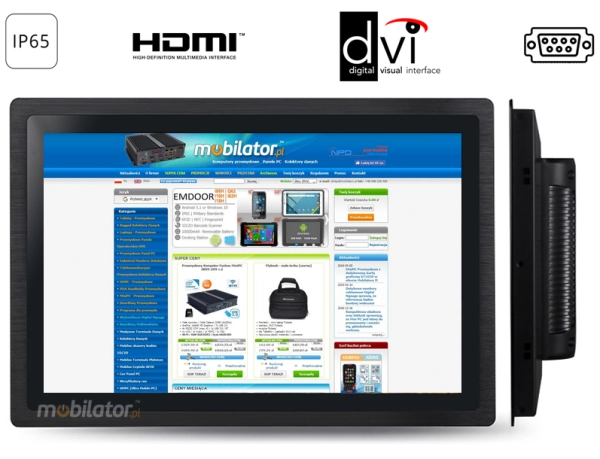 Ergonomiczny monitor dotykowy dla przemysłu ciężkiego