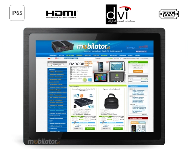 Wytrzymały monitor dotykowy do zakładów produkcyjnych