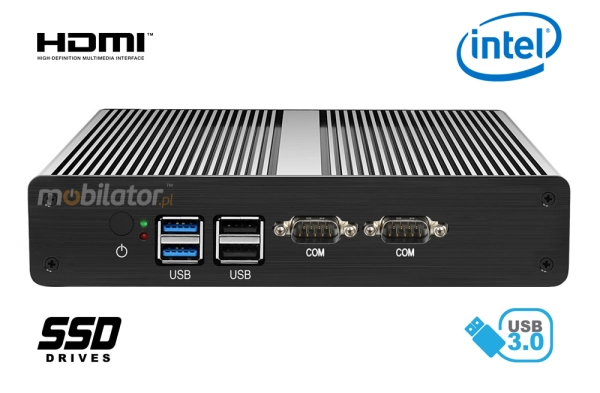 Computer Industry Fanless MiniPC  MiniPC yBOX - X34 (2x LAN, 2x COM) J1900 v.1