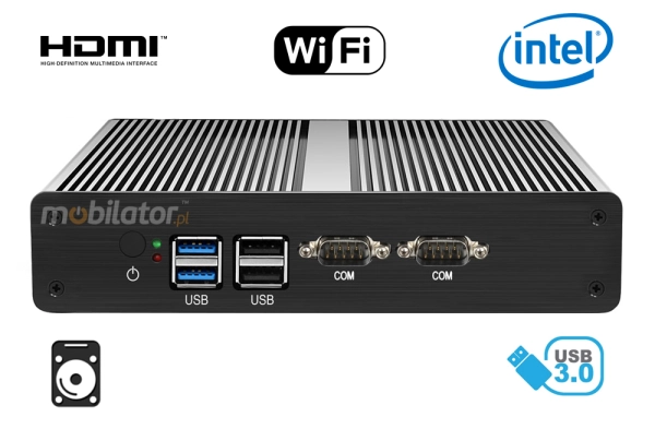 Computer Industry Fanless MiniPC  MiniPC yBOX - X34 (2x LAN, 2x COM) J1900 v.5