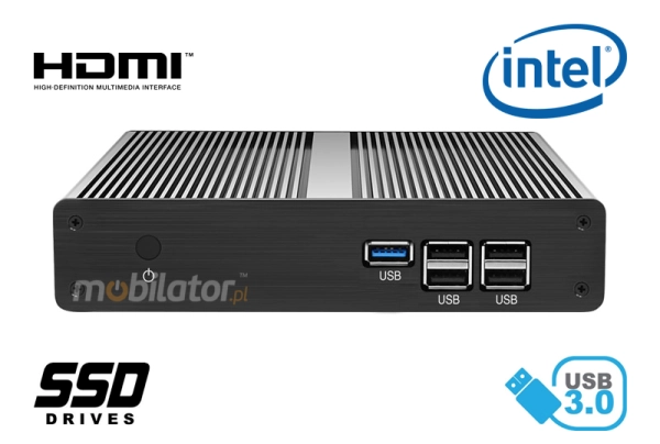 Computer Industry Fanless MiniPC  MiniPC yBOX - X34  i3 6100U v.1
