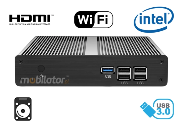 Computer Industry Fanless MiniPC  MiniPC yBOX - X34  i3 7100U v.5