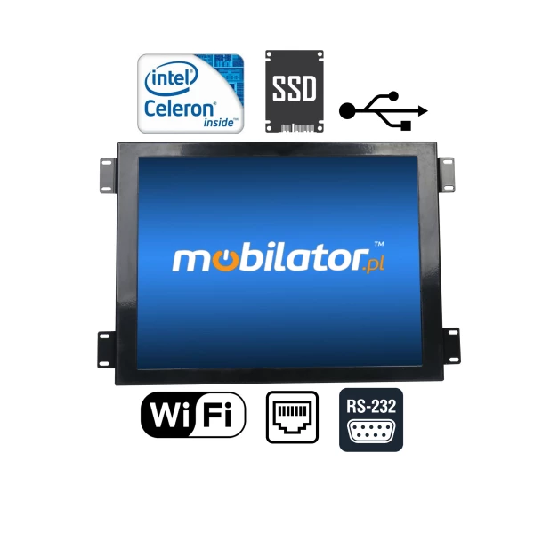 Resistant industrial PC panel with active cooling IBOX ITPC A-150 J1900 v.2