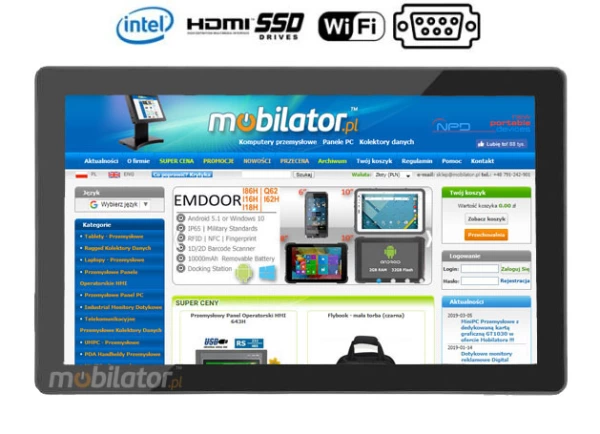 Wytrzymały panel operatorski metalowa obudowa