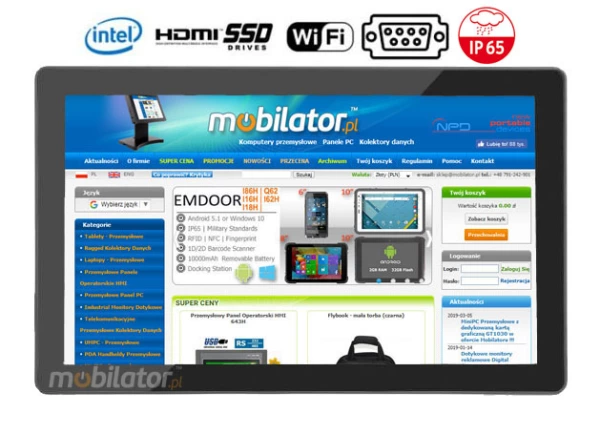 Wzmocniony, metalowy Panel PC przemysłowy dobrej jakości 