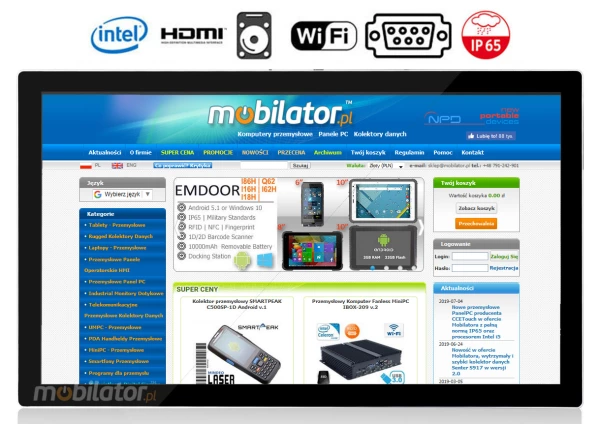 Panel PC do zastosowań w halach produkcyjnych