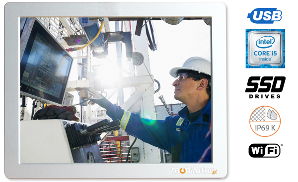 Pyłoszczelny komputer panelowy z ekranem