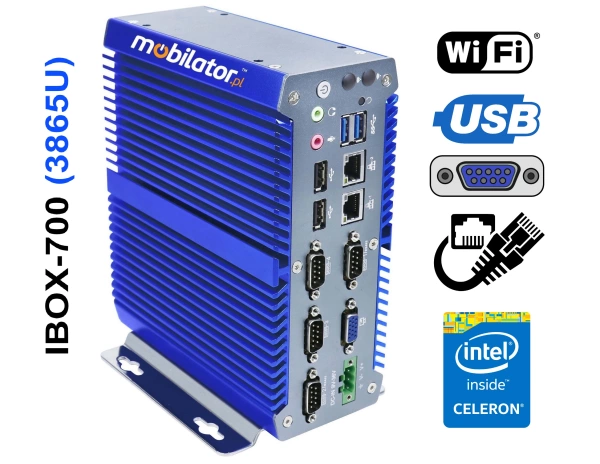 IBOX-700 (3865U) v.1- Fanless mini computer (4x COM RS232)
