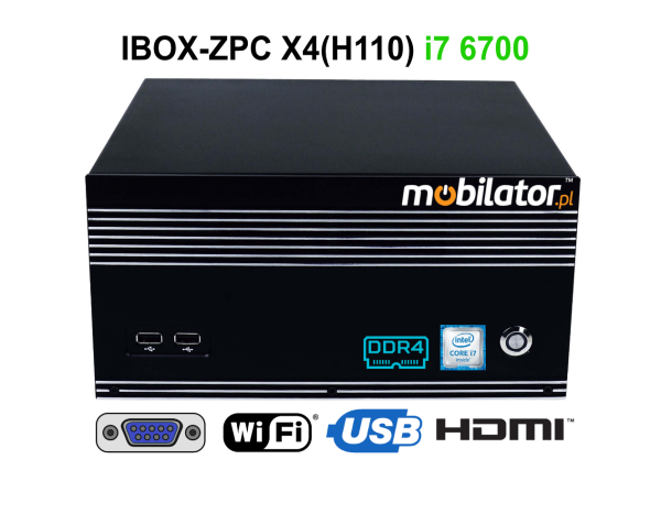 IBOX-ZPC X4 (H110) i7 6700 v.2 - Storage mini computer with 256 GB SSD