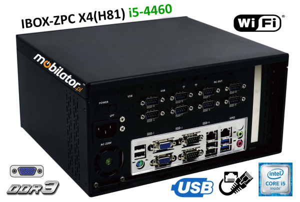 IBOX-ZPC X4 (H81) i5-4460 v.3 - Efficient industrial computer with Intel Core i5 quad-core processor