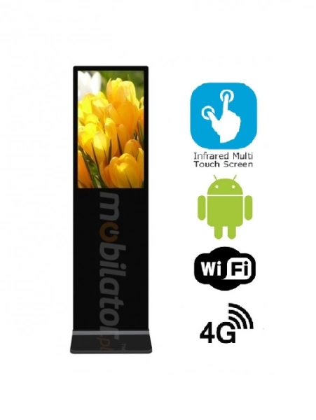 HyperView 32 v.5 - Freestanding touch panel with a 32-inch screen (infrared touch), with wifi, Android 7.1 and 4G