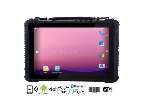  przemysłowy wododporny tablet z Androidem 9.0 oraz NFC, AR Film, dyskiem 64GB i 4GB RAM, normą IP65 Emdoor Q16