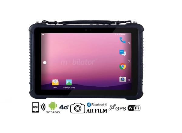  przemysłowy wododporny tablet z Androidem 9.0 oraz NFC jasny wyświetlacz ekran dotykowy  Emdoor Q16