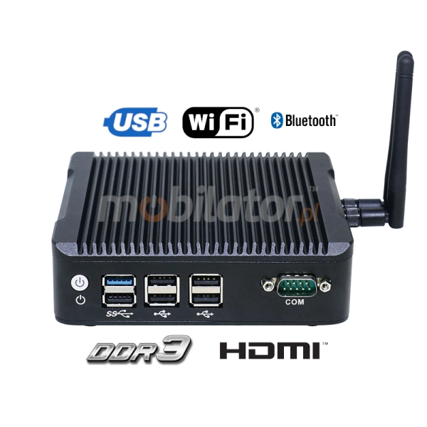 Computer Industry Fanless MiniPC IBOX N3P v.9 - Durable miniPC with 8GB RAM, 2TB HDD, Intel Pentium processor, 4x USB 2.0, 2x USB 3.0 and 2x RJ-45 LAN ports