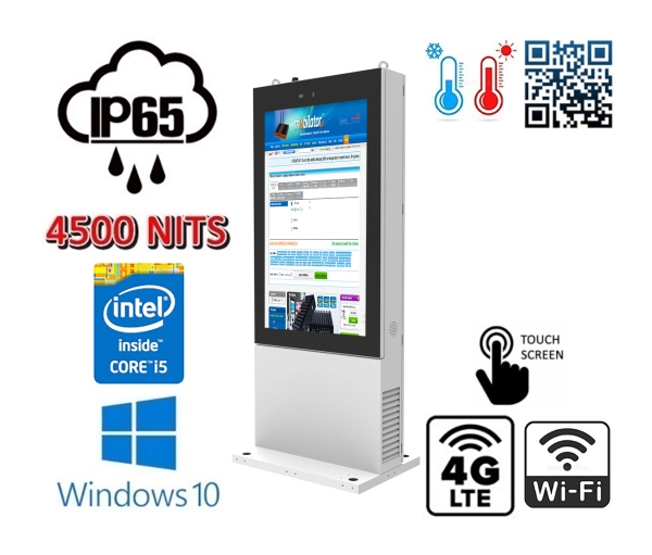 Totem informacyjny infokiosk wodoodporny wytrzymały Trex 55W