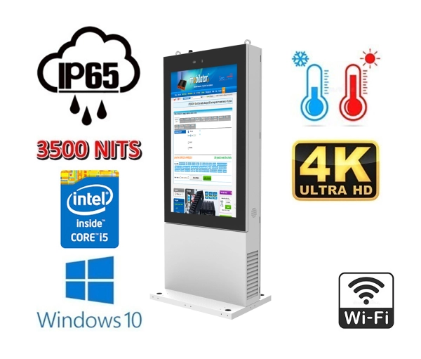 Stojący totem zewnętrzny  wodoodporny i mrozoodporny Trex 55W