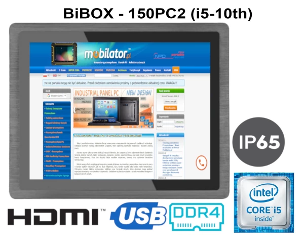 Dotykowy wodoszczelny przemysłowy Panel sterowniczy Wzmocniony wodoodporny 15-calowy  BiBOX-150PC2