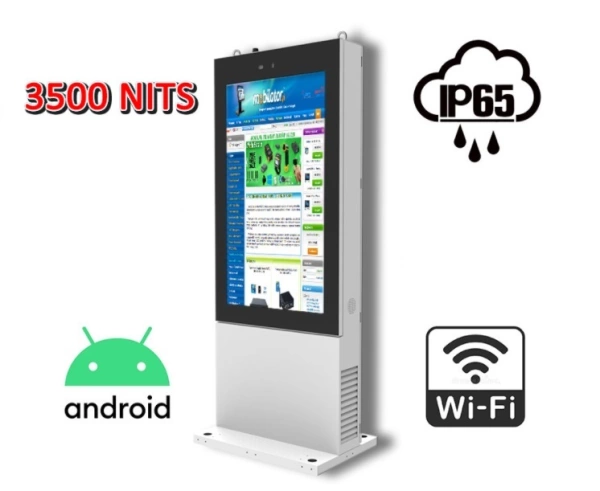 totem informacyjny NoMobi Trex Ekran 4K infokiosk dobrej jakości NoMobi Trex 75 cali multimedialny