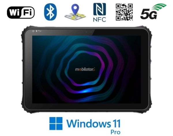 Wytrzymały tablet z internetem 5G i z systemem Windows 11 PRO  Emdoor I22J z NFC i skanerem kodów QR