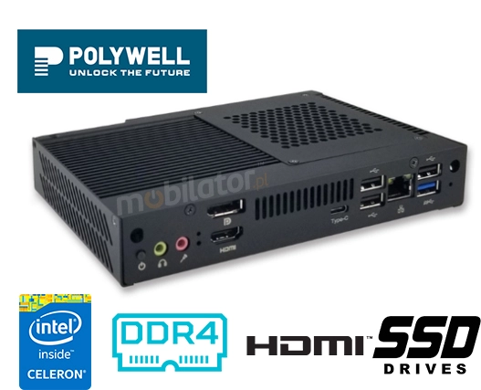  Polywell-Nano-H510A- Profesjonalny przemysłowy komputer z wydajnym procesorem do przemysłu Lekki mały