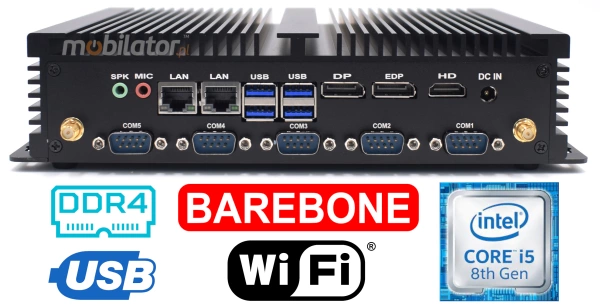 HyBOX H4-i5 uniwersalny Wielofunkcyjny małych rozmiarów komputer przemysłowy z procesorem Intel Core i5