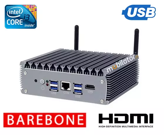 yBOX-X56-(6LAN) - intel i3 uniwersalny komputer przemysłowy bezwentylatorowy Wielofunkcyjny małych rozmiarów Energooszczędny 6 portów LAN 