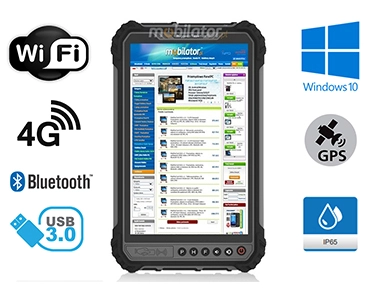 MobiPAD 9TS-J - Idealny na hurtownie, wytrzymały tablet z ekranem 450 nits, 8GB RAM, 256GB ROM, procesorem Intel Celeron, normą IP65, Windows 10, ekranem 8 cali 1920x1200